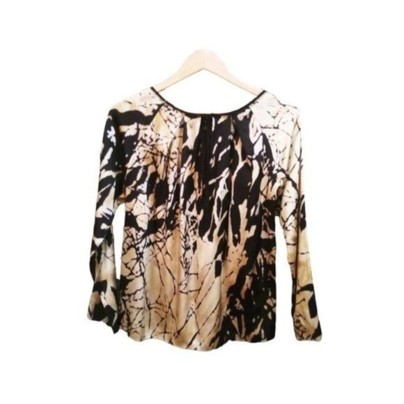 Elie TAHARI Silk Lightweight Keyhole Back Bow‎ Tie Blouse - Picture 7 of 11